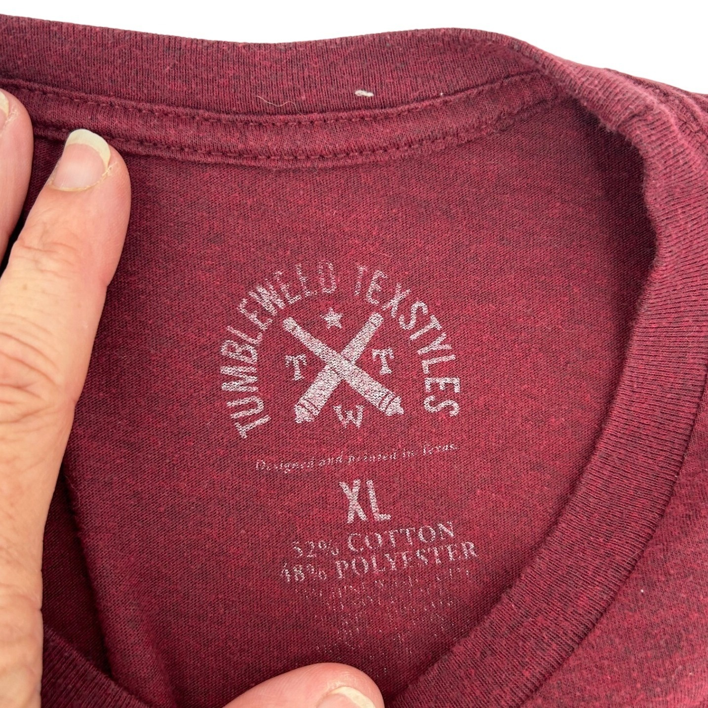 Tumbleweed Texstyles World Bbq Champs Texas Graphic Tee Maroon Mens Xl — image 3 of 3